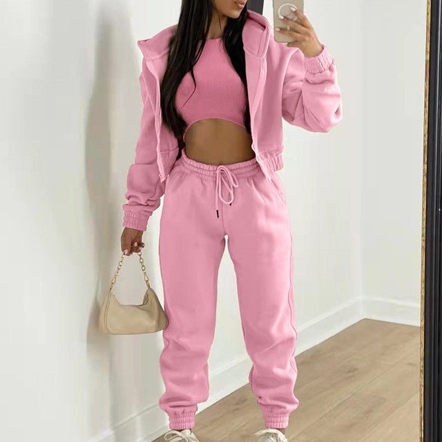 Ensemble AuraCasual - Hoodie, Débardeur & Jogging 3 Pièces - Solyria