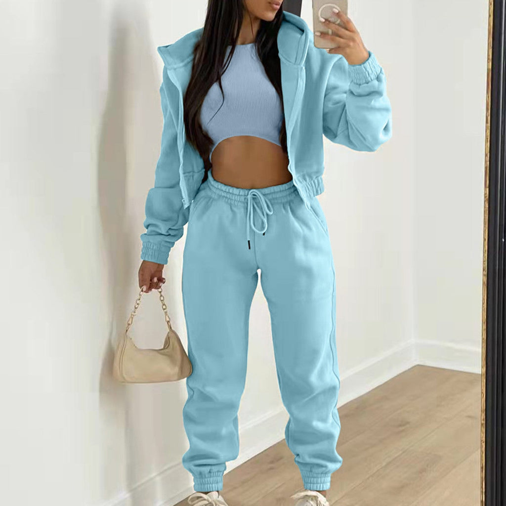Ensemble AuraCasual - Hoodie, Débardeur & Jogging 3 Pièces - Solyria