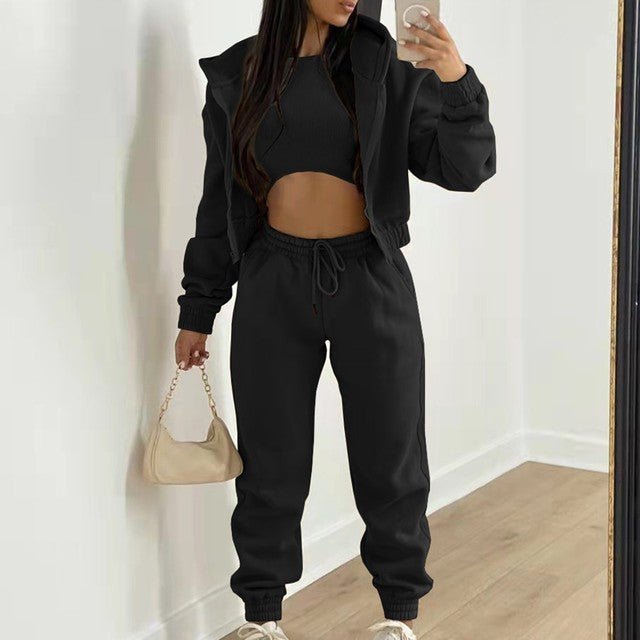 Ensemble AuraCasual - Hoodie, Débardeur & Jogging 3 Pièces - Solyria