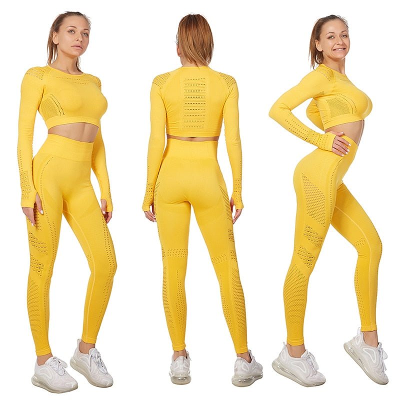 Ensemble AuraSleeve - Legging & Haut Manches Longues Sans Couture - Solyria