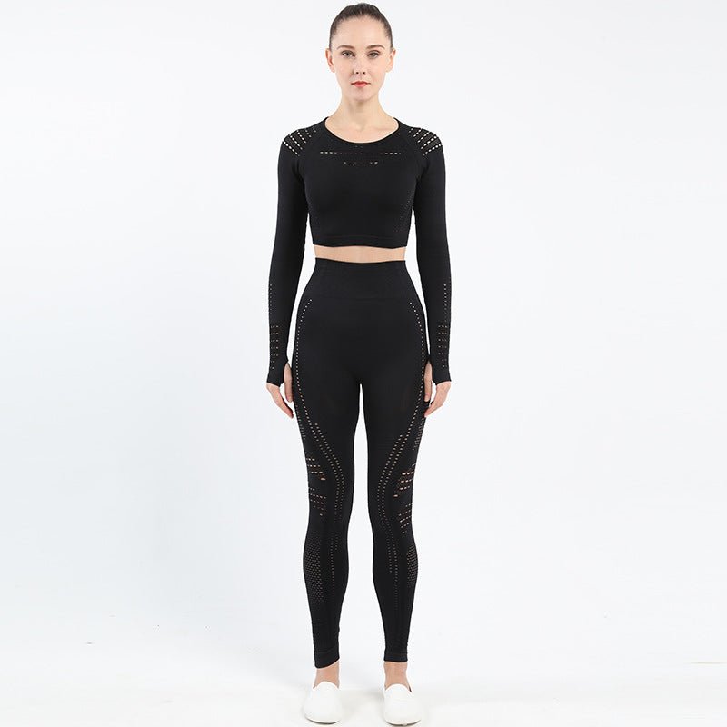 Ensemble AuraSleeve - Legging & Haut Manches Longues Sans Couture - Solyria