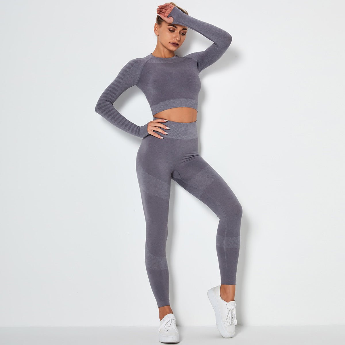 Ensemble AuraStretch - Legging & Haut Manches Longues Texturé - Solyria