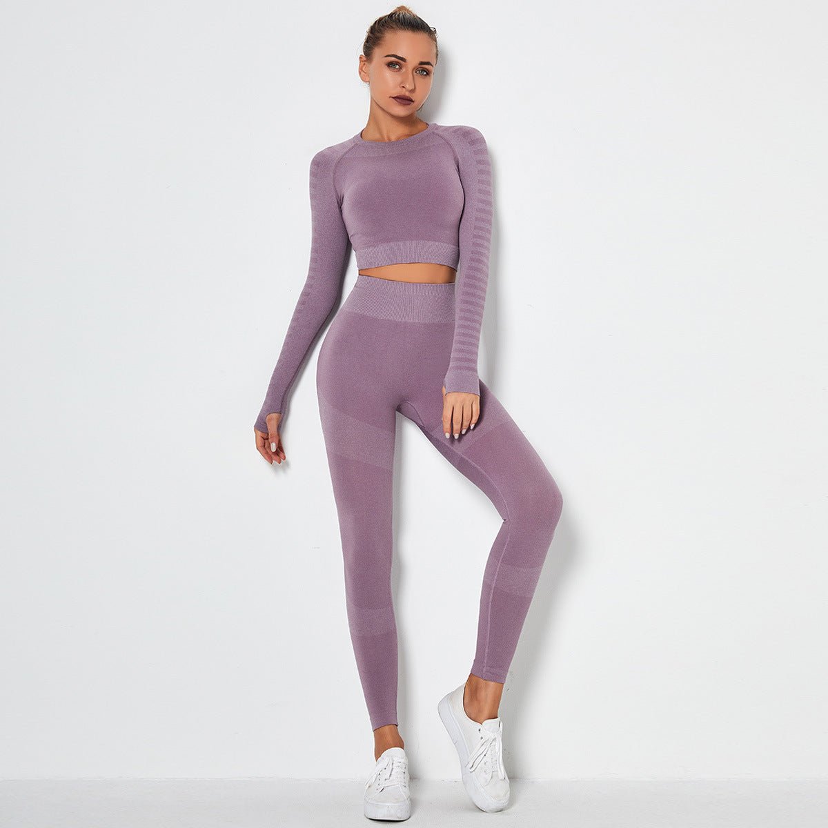 Ensemble AuraStretch - Legging & Haut Manches Longues Texturé - Solyria