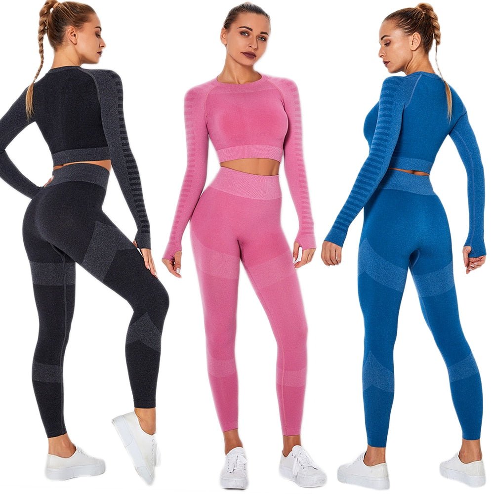 Ensemble AuraStretch - Legging & Haut Manches Longues Texturé - Solyria