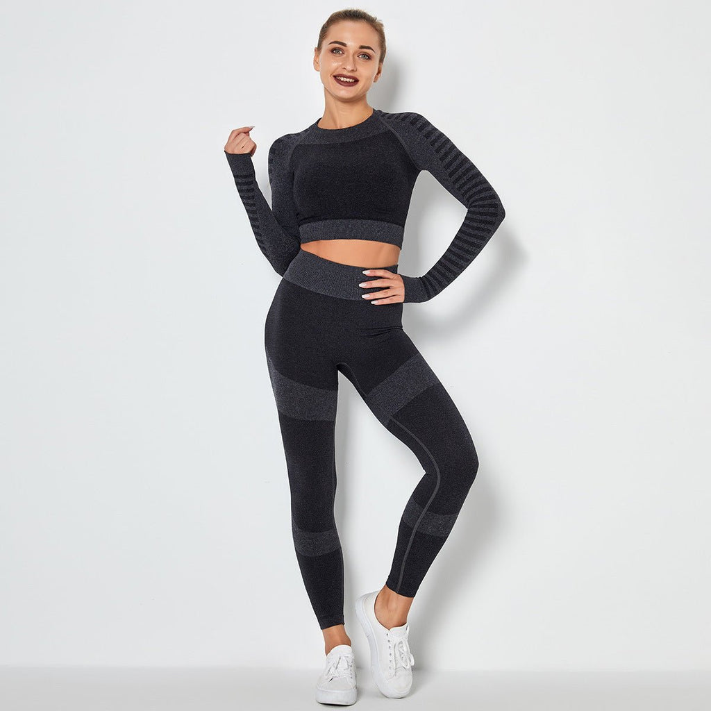 Ensemble AuraStretch - Legging & Haut Manches Longues Texturé - Solyria