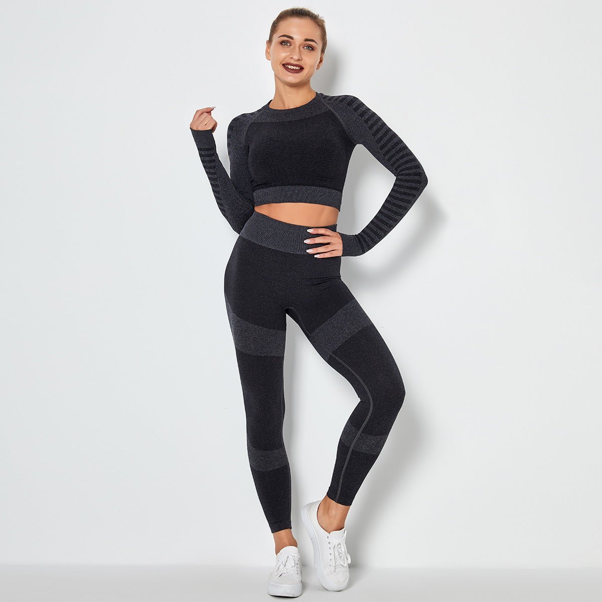 Ensemble AuraStretch - Legging & Haut Manches Longues Texturé - Solyria