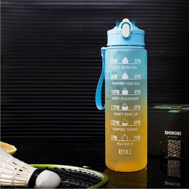 Gourde AuraMotiv 800ml - Bouteille Motivation avec Repères Horaires - Solyria