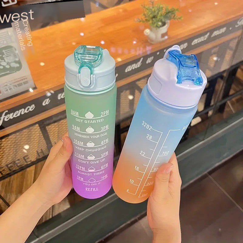 Gourde AuraMotiv 800ml - Bouteille Motivation avec Repères Horaires - Solyria